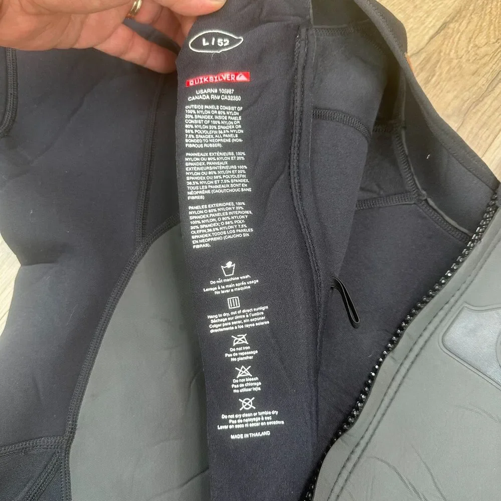 Quicksilver Men's Large L 2/2  Synchro Hyperstretch Springsuit Wetsuit Bodysuit